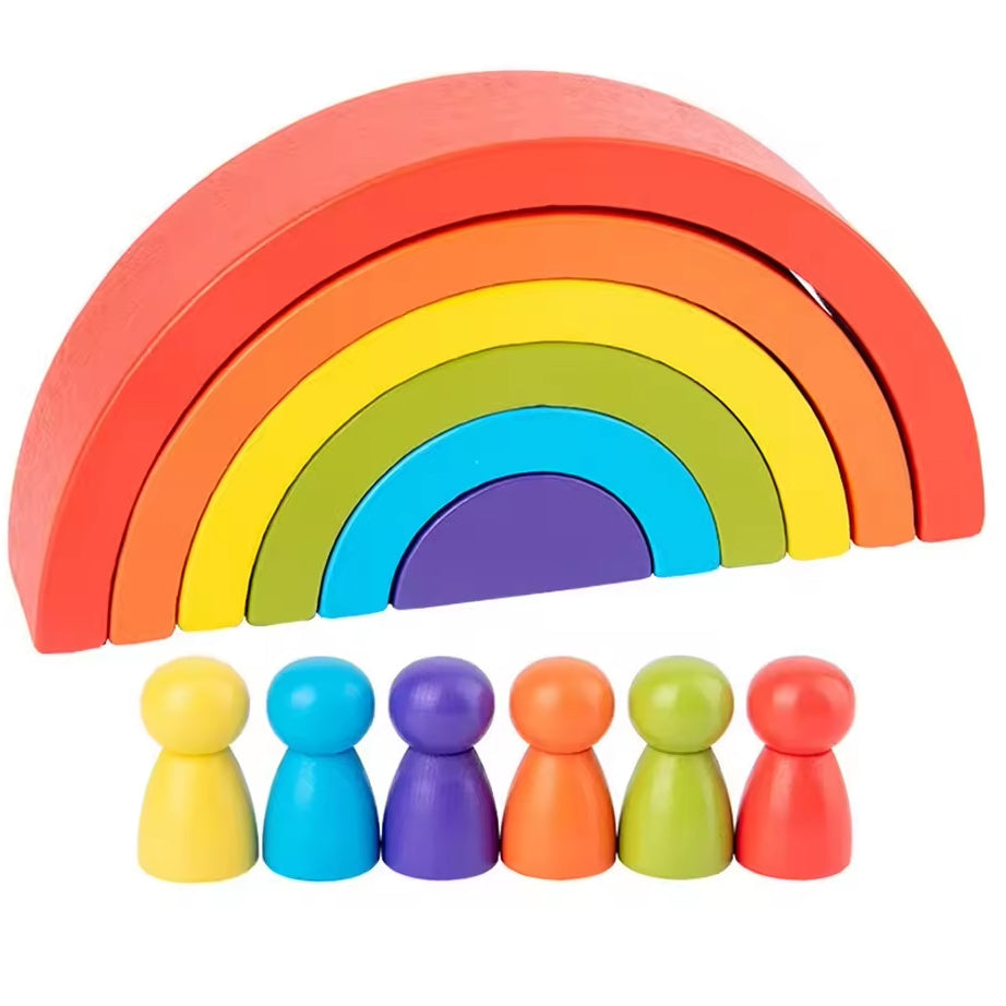 Rainbow Blocks de Madera | Bloques Arcoíris WOODCHILD